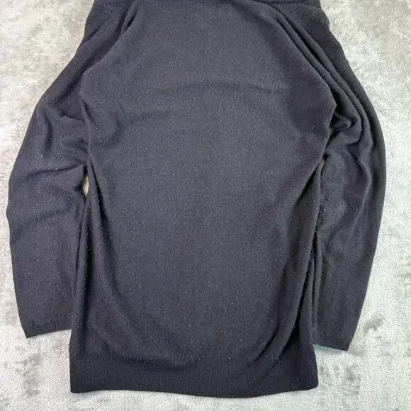 Velvet 100% Cashmere Sweater Women’s Medium Black Cowl Neck Luxury Soft Knit - Picture 7 of 7